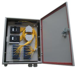 Cold rolling steel sheet 1*64 Fiber Optic Terminal Box installed with 1*32 , 1*64 PLC ABS packing splitter