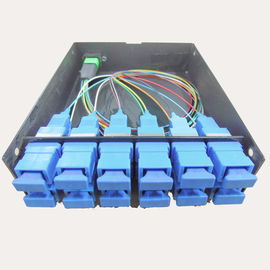 High Density Cable Wiring System Black color 12 connector LC / MM FTTH Terminal Box
