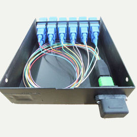 High Density Cable Wiring System Black color 12 connector LC / MM FTTH Terminal Box