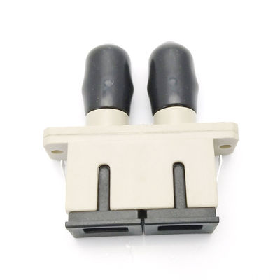 Plastic ST Female to SC Female Hybrid Duplex Fiber Optic Coupler
