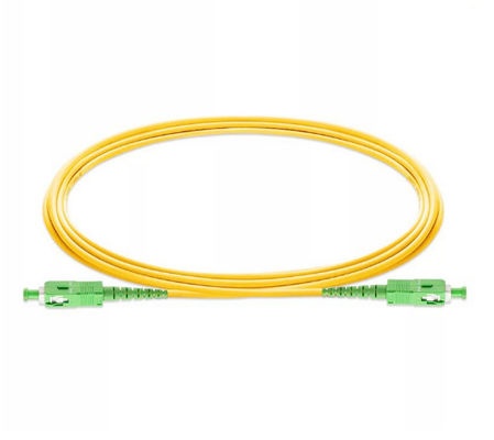0.9 2.0 3.0mm LSZH Fiber Optic Patch Cable SC / APC Simplex SM Low Insertion Loss