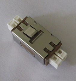 Cream color Low Insertion Loss MU Fiber Optic Adapter for Computer Networks