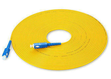 SC / UPC Connector Fiber Optic Patch Cord , Simplex 3.0mm LSZH Cable