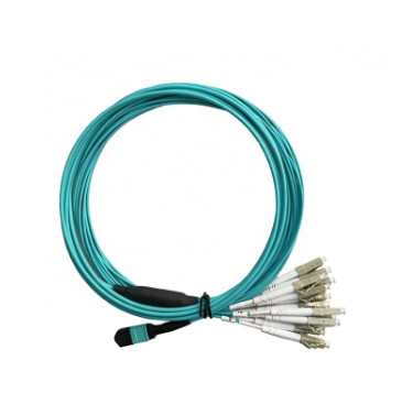 Cabo de fibra ótica MPO de Aqua Color OFNP ao núcleo do LC 12