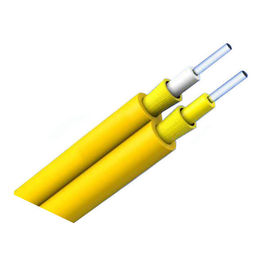 Cabo ótico da fibra interna coaxial de PVC/LSZH GJFJBV, Zipcord frente e verso de pouco peso amarelo