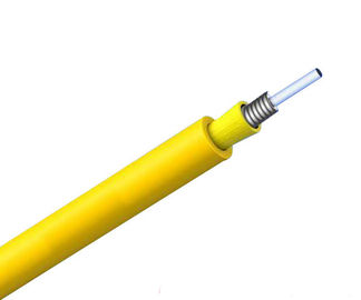 Cabo ótico GJSJV da fibra interna blindada coaxial amarela da cor GJSJV com amortecedor apertado de 0.6mm
