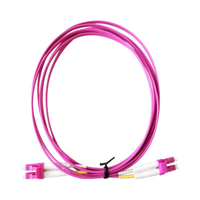 Multimode 2m Duplex Cable Lc To Lc Om4 Fiber Optic Jumpers