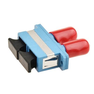 Plastic ST Female to SC Female Hybrid Duplex Fiber Optic Coupler