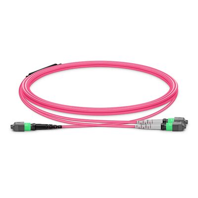 Qualidade Cabo Breakout OM4 MTP com Conectores APC e Segurança Contra Incêndio OFNP para Data Centers de Alta Velocidade Fábrica