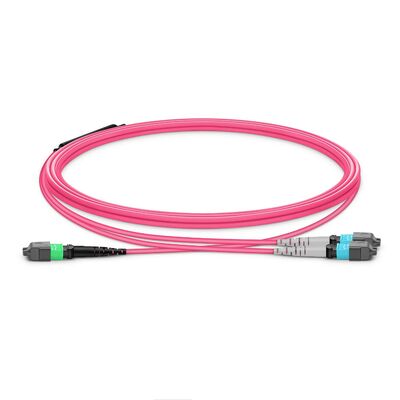 qualidade MTP Breakout Cable OM4 OFNP Fire Safety-Rated com 0,35dB Low IL para ligações de data center de alta velocidade fábrica