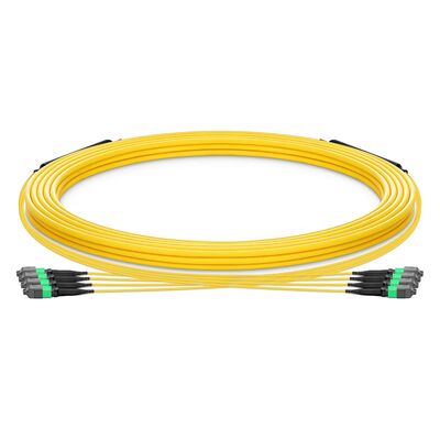 Qualidade MTP Trunk Cable com 0,35 dB Low IL OFNP Fire Safety-Rated e G.657.A1 Fibra de dobra insensível para cablagem de alta densidade Fábrica