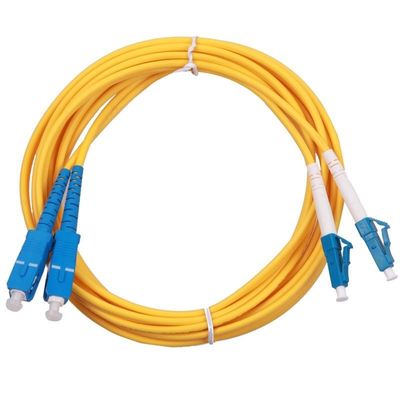1M, 3M, 5M, modo frente e verso de cabo de remendo único LC-SC da fibra óptica