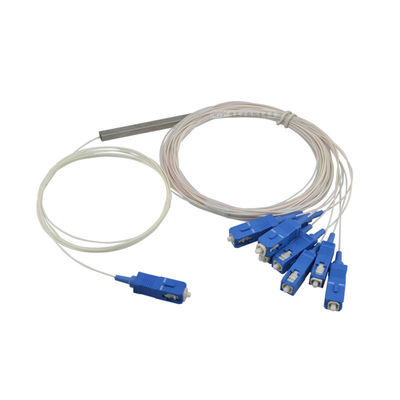 Divisor da fibra óptica do PLC 1×8, pacote do ABS, cabo de 0.9mm para redes das redes de FTTX/PON