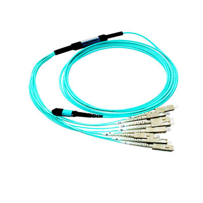 Cabo do chicote de fios de OM3 MPO para aplicações da rede de 40G 100G